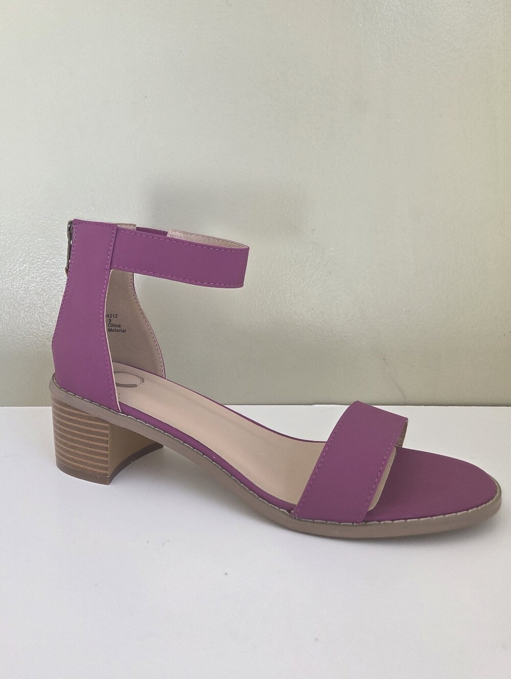 Journee Collection Percy Women's Plum Ankle-Strap Block Heel Sandal Size 9